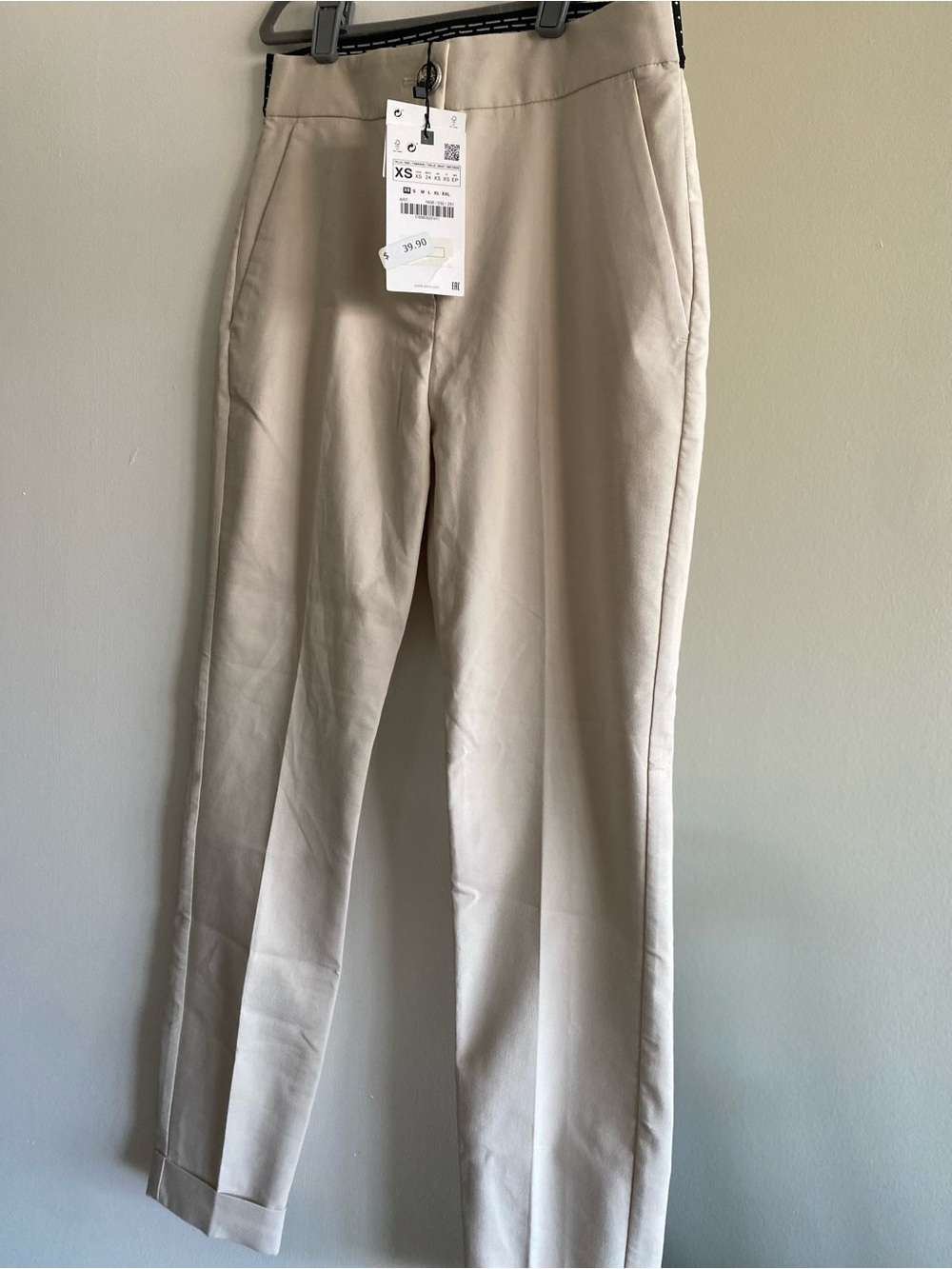 Women Dress Pants in Light Beige - Classic Tailored Fit